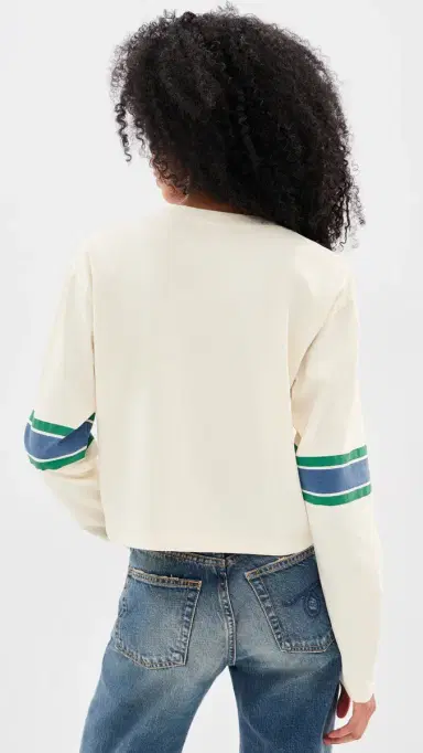 State & Lake Long Sleeve Baller Tee Cream/Blue M | Thumbnail 3