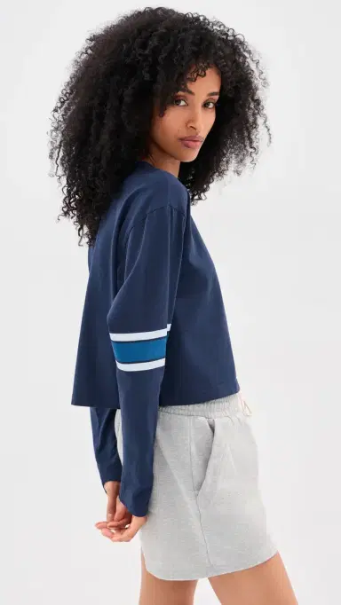 State & Lake Long Sleeve Baller Tee Navy M | Thumbnail 4