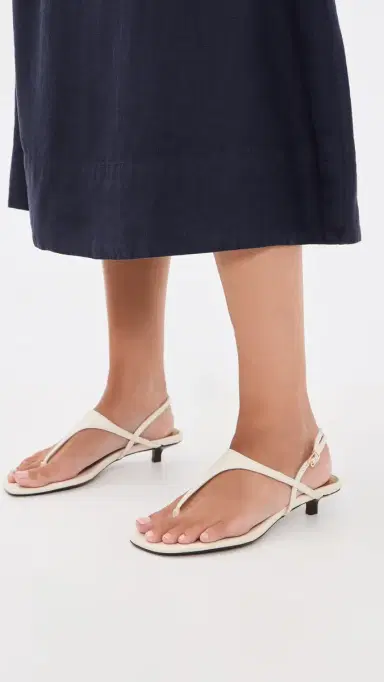 Madewell The Chiara Kitten Heel Slingback Sandals Vintage Muslin | Thumbnail 3