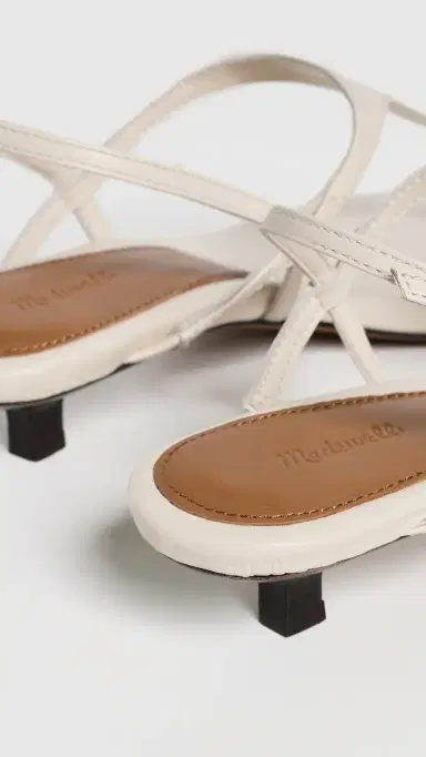 Madewell The Chiara Kitten Heel Slingback Sandals Vintage Muslin | Thumbnail 4