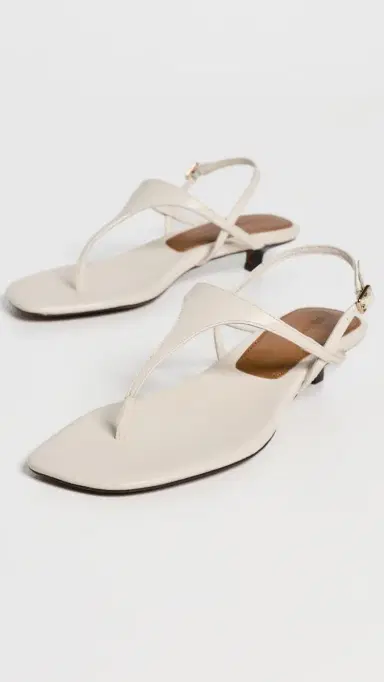 Madewell The Chiara Kitten Heel Slingback Sandals Vintage Muslin | Thumbnail 5
