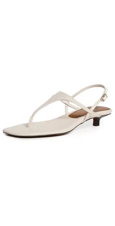 Madewell The Chiara Kitten Heel Slingback Sandals Vintage Muslin | Thumbnail 1