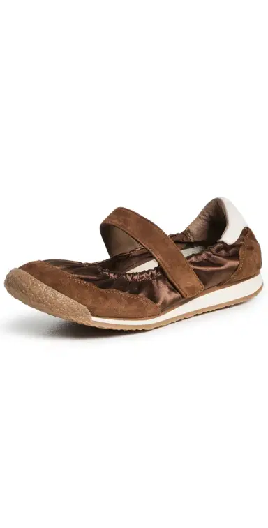 Dolce Vita Spruce Sneakerina Flats Cocoa Satin | Thumbnail 1