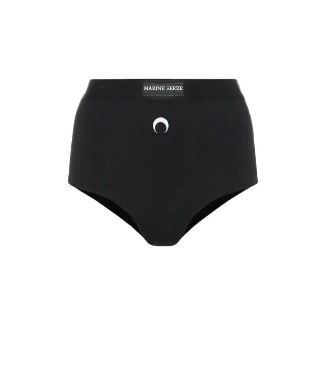 Marine Serre Ribbed-knit stretch-cotton briefs
