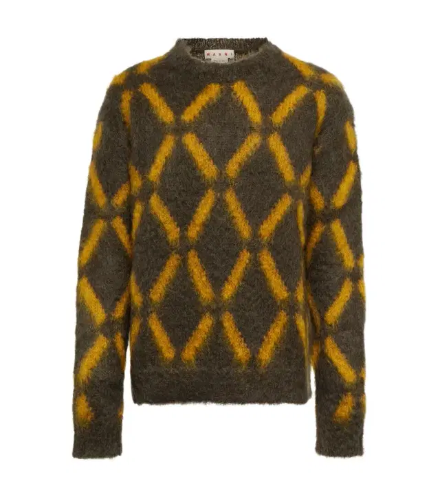 Marni Intarsia mohair-blend sweater