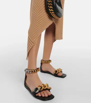 Stella McCartney Falabella embellished flat sandals | Thumbnail 2 Stella McCartney Falabella embellished flat sandals | Thumbnail 2