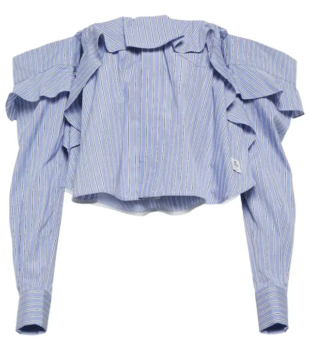 Sacai x Thomas Mason striped cotton shirt