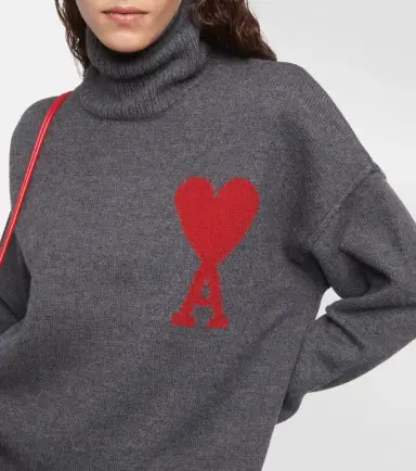 Ami Paris Ami De Caur wool turtleneck sweater | Thumbnail 4