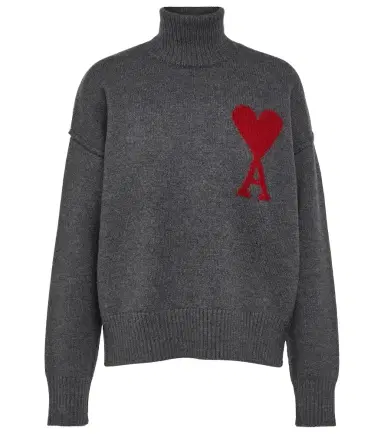 Ami Paris Ami De Caur wool turtleneck sweater | Thumbnail 1