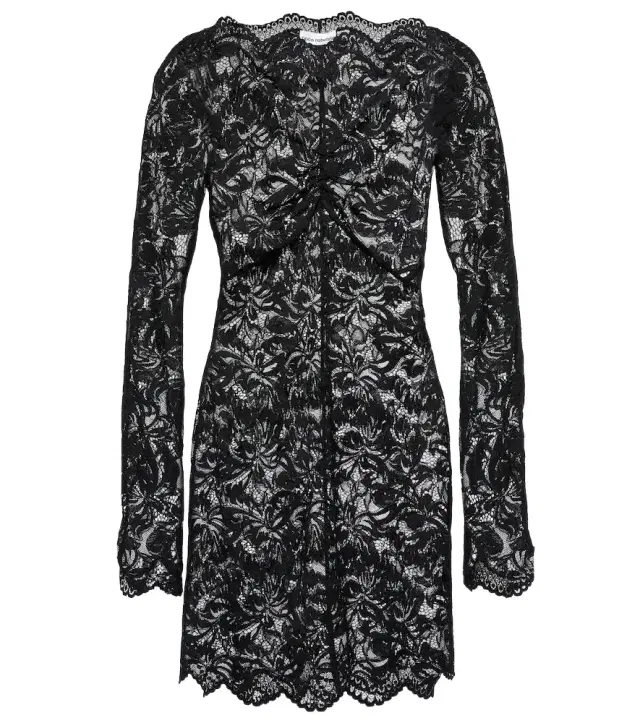 Rabanne Floral off-shoulder lace minidress