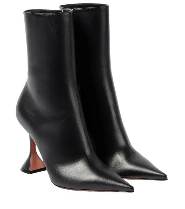 Amina Muaddi Giorgia 95 leather ankle boots