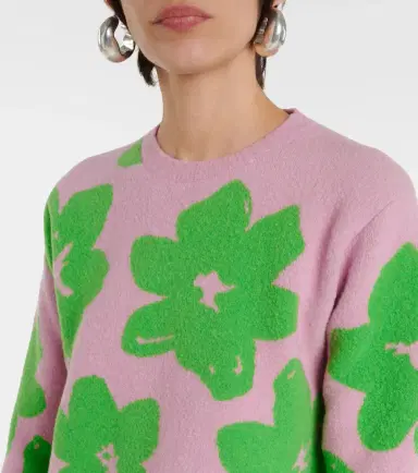 Jil Sander Floral wool-blend sweater | Thumbnail 3