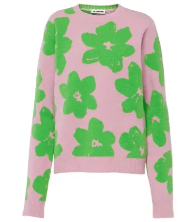 Jil Sander Floral wool-blend sweater | Thumbnail 1