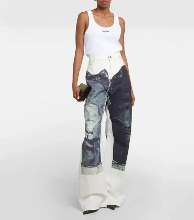 Jean Paul Gaultier Tattoo Collection trompe l'Oeil wide-leg jeans | Thumbnail 6 Jean Paul Gaultier Tattoo Collection trompe l'Oeil wide-leg jeans | Thumbnail 6