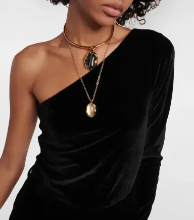 Polo Ralph Lauren One-shoulder velvet top | Thumbnail 2