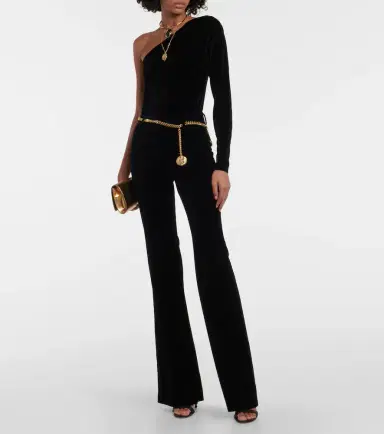 Polo Ralph Lauren One-shoulder velvet top | Thumbnail 3