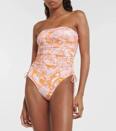Melissa Odabash Sydney printed bandeau swimsuit | Thumbnail 2