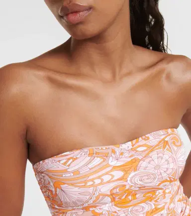 Melissa Odabash Sydney printed bandeau swimsuit | Thumbnail 3