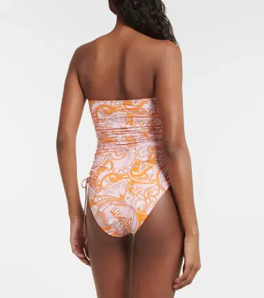 Melissa Odabash Sydney printed bandeau swimsuit | Thumbnail 6