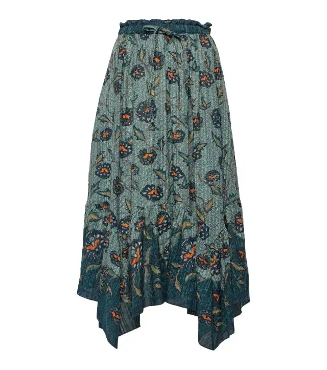 Ulla Johnson Alice asymmetric cotton-blend midi skirt