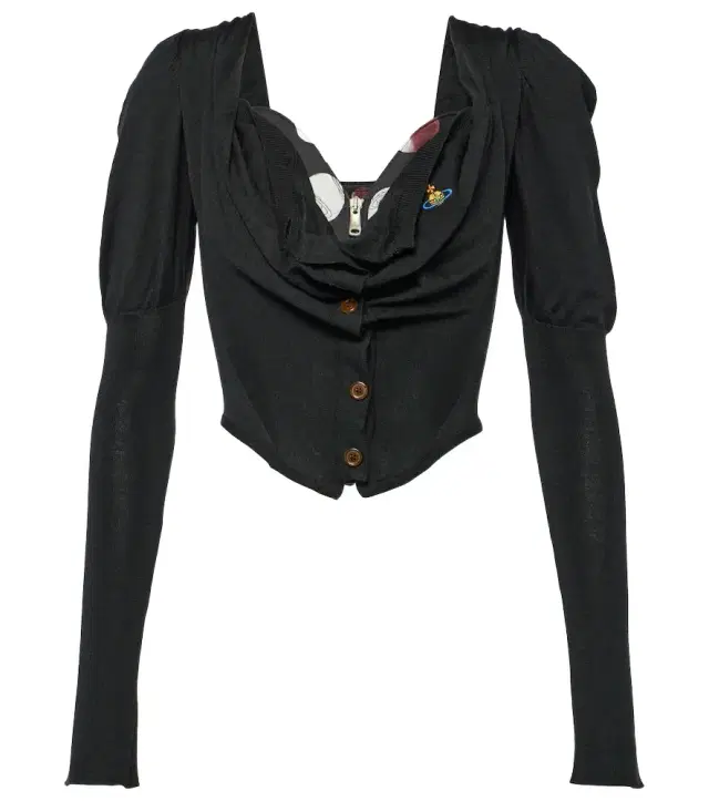 Vivienne Westwood Puff-shoulder wool and silk top