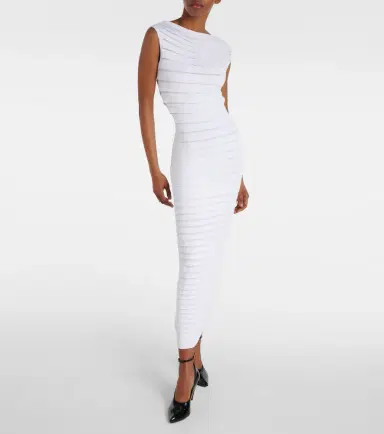 Alaïa Alaïa Pleated midi dress | Thumbnail 4
