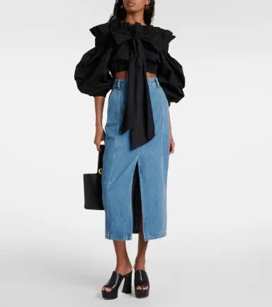 Patou Bow-detail ruffled cotton crop top | Thumbnail 5 Patou Bow-detail ruffled cotton crop top | Thumbnail 5