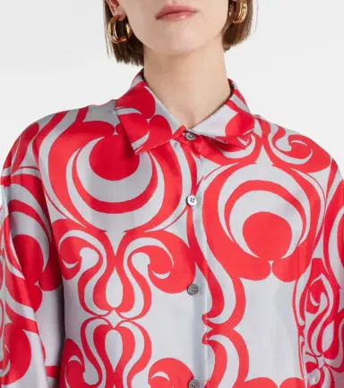 Dries Van Noten Printed silk twill shirt | Thumbnail 3 Dries Van Noten Printed silk twill shirt | Thumbnail 3