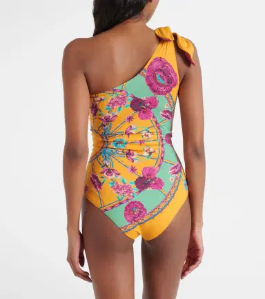 La DoubleJ Goddess floral one-shoulder swimsuit | Thumbnail 5