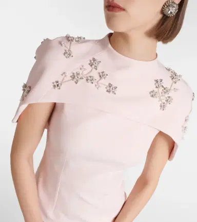 Safiyaa Embellished caped crêpe gown | Thumbnail 5 Safiyaa Embellished caped crêpe gown | Thumbnail 5