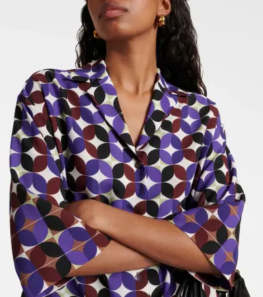 Dries Van Noten Printed crêpe bowling shirt | Thumbnail 5 Dries Van Noten Printed crêpe bowling shirt | Thumbnail 5