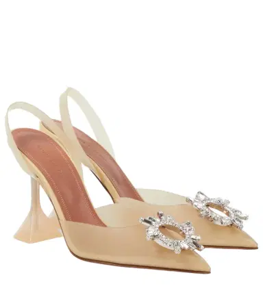 Amina Muaddi Begum 95 PVC slingback pumps | Thumbnail 1