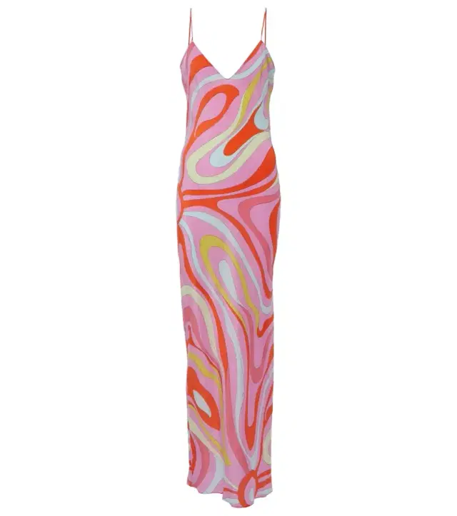 Pucci Marmo silk slip dress