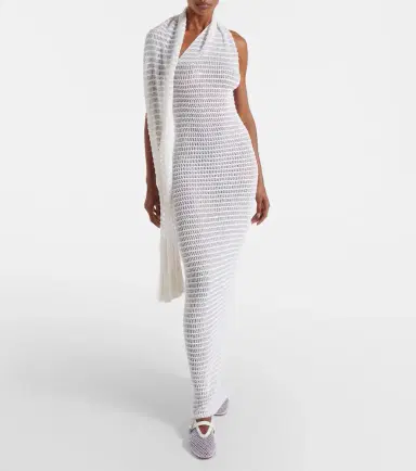 Alaïa Alaïa Scarf-detail maxi dress | Thumbnail 3