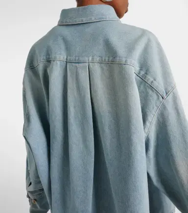 The Attico Asymmetric denim shirt | Thumbnail 4