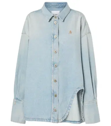 The Attico Asymmetric denim shirt | Thumbnail 1