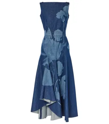 Erdem Printed floral denim midi dress | Thumbnail 1