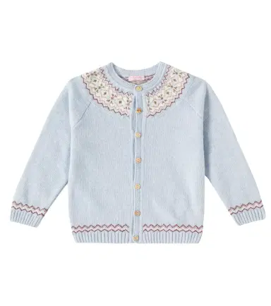 La Coqueta Fair Isle wool-blend cardigan | Thumbnail 1