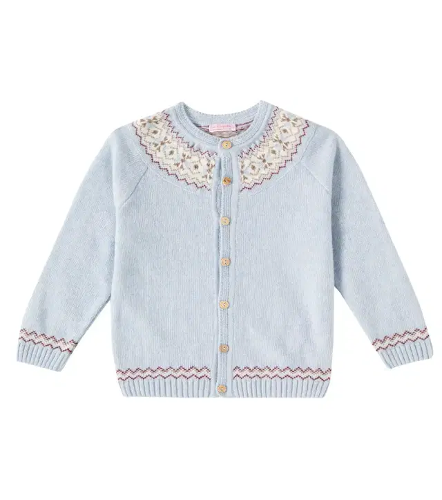 La Coqueta Fair Isle wool-blend cardigan