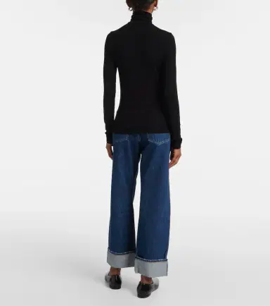 AGOLDE Pascale jersey turtleneck top | Thumbnail 3