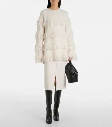 Lisa Yang Agneta fringed cashmere-blend sweater | Thumbnail 2