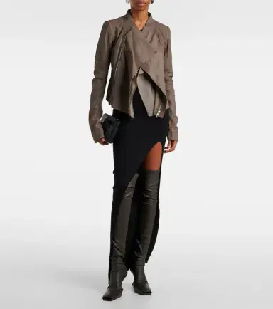 Rick Owens Leather biker jacket | Thumbnail 2