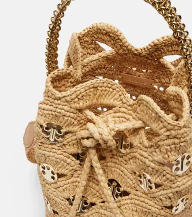 Rabanne Embellished raffia tote bag | Thumbnail 2