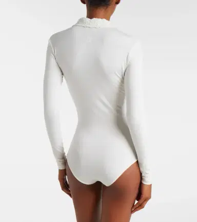 Magda Butrym Embroidered cotton-blend bodysuit | Thumbnail 4 Magda Butrym Embroidered cotton-blend bodysuit | Thumbnail 4