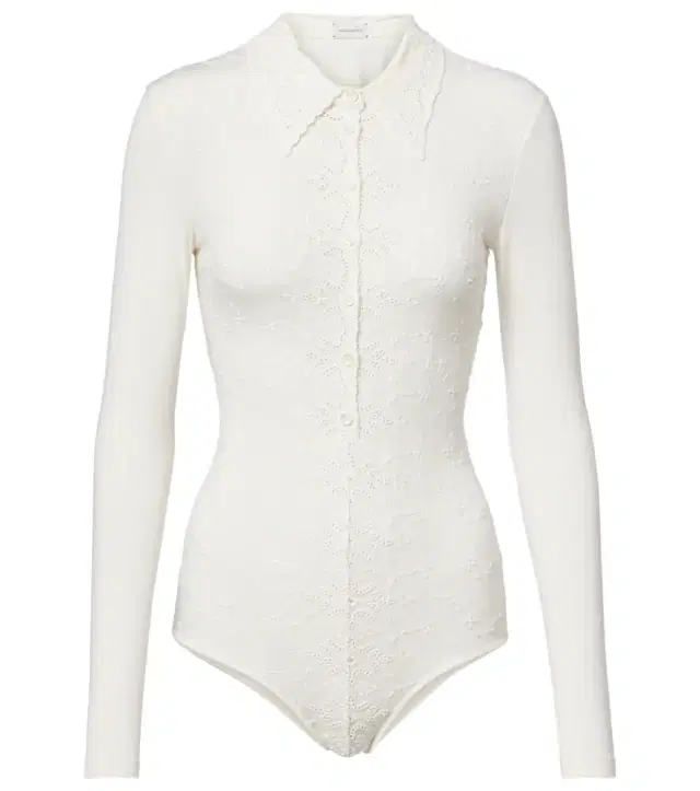 Magda Butrym Embroidered cotton-blend bodysuit