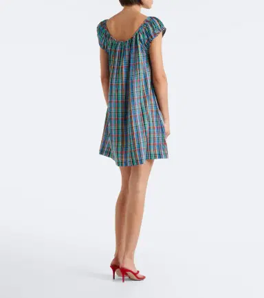 Doen Dôen Faye plaid cotton minidress | Thumbnail 2