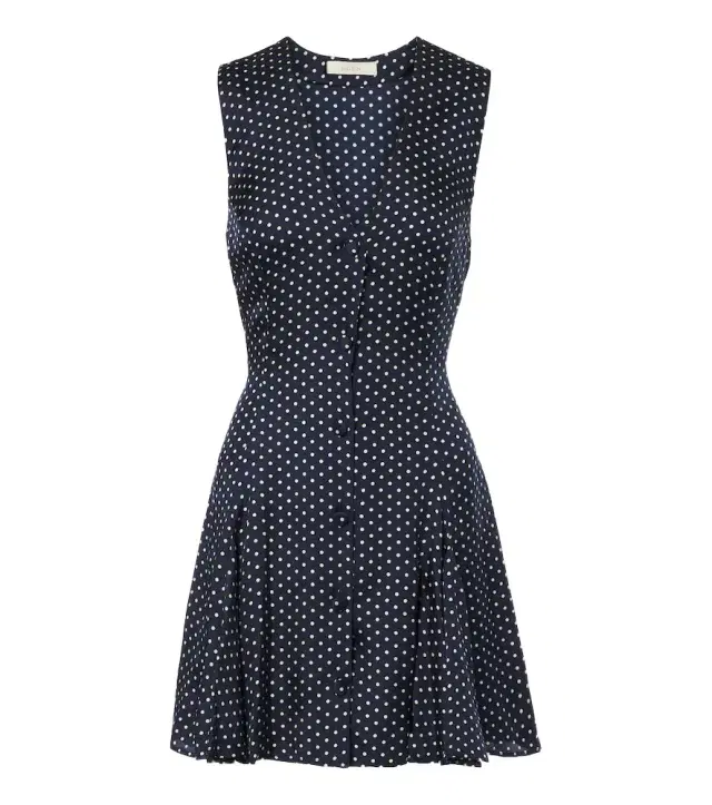 Doen Dôen Aubrey polka dot silk-blend minidress