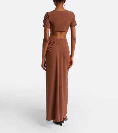 Christopher Esber Pierced Orbit gathered jersey maxi skirt | Thumbnail 2