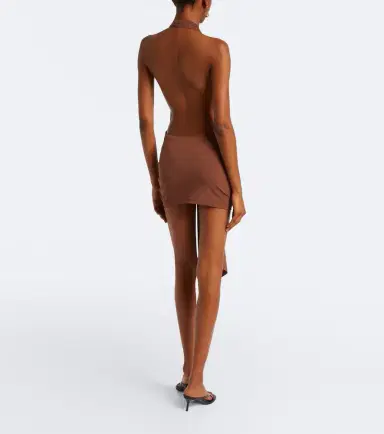 Christopher Esber Pierced Orbit halterneck jersey minidress | Thumbnail 3