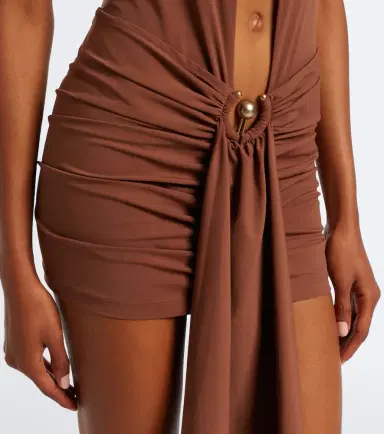 Christopher Esber Pierced Orbit halterneck jersey minidress | Thumbnail 4